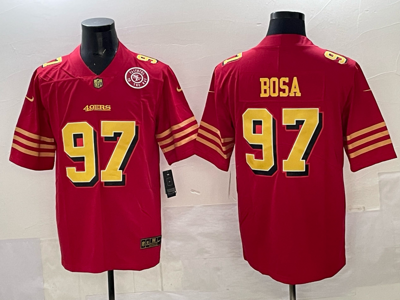Men San Francisco 49ers #97 Bosa Red  Nike Limited NFL 2025 Jersey 003->san francisco 49ers->NFL Jersey